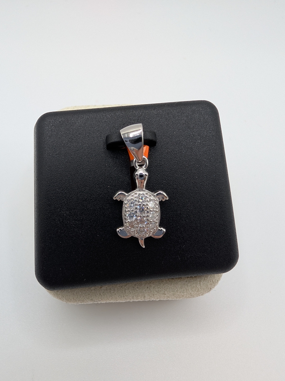 925 Sterling Silver Moissanite Turtle Pendant | 1.00 CTW Diamond Alternative